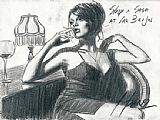 Study For Saba At Las Brujas by Fabian Perez